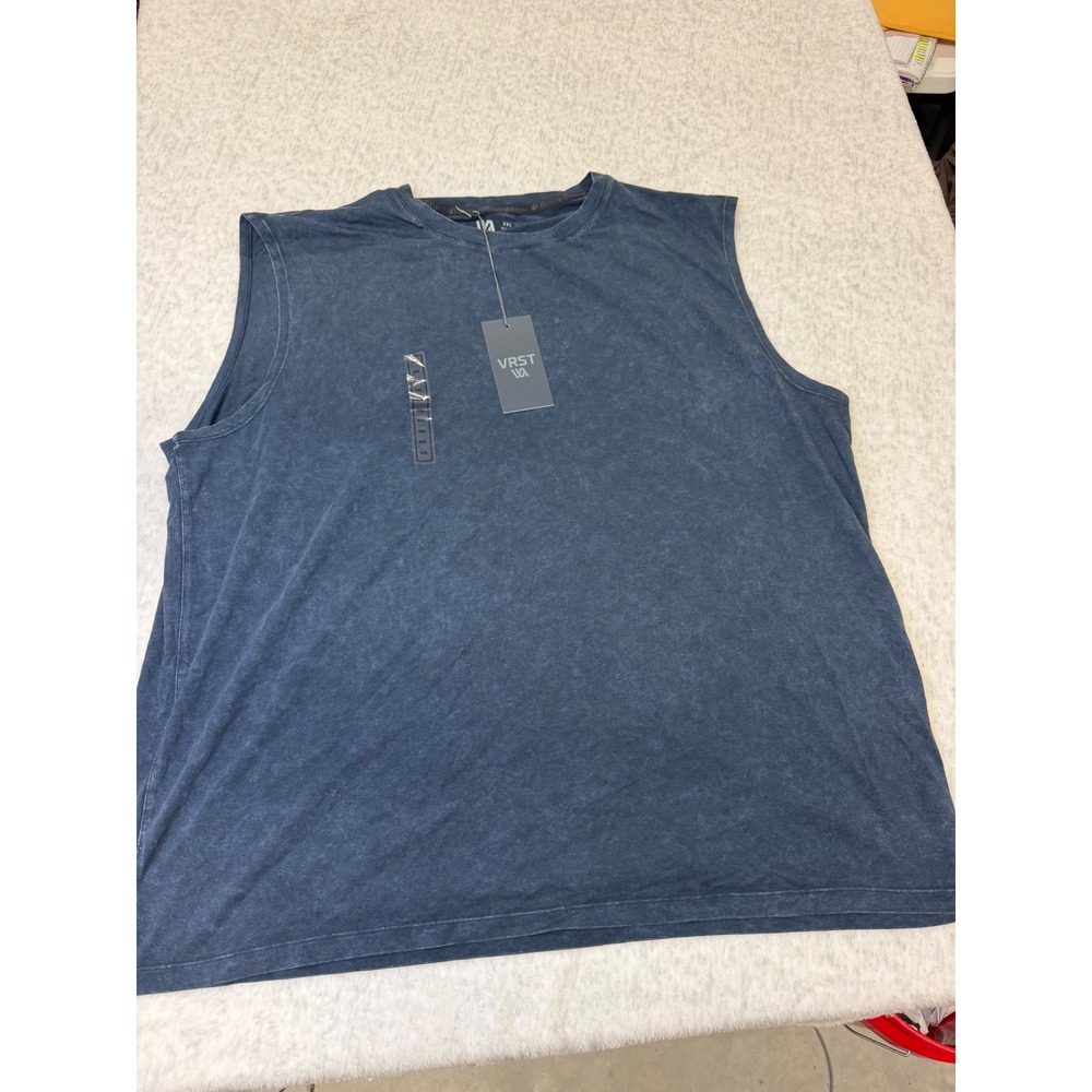 VRST Mens Essential Muscle Tank Darker Ardosia Slate XXL Custom Dyed Sleeveless